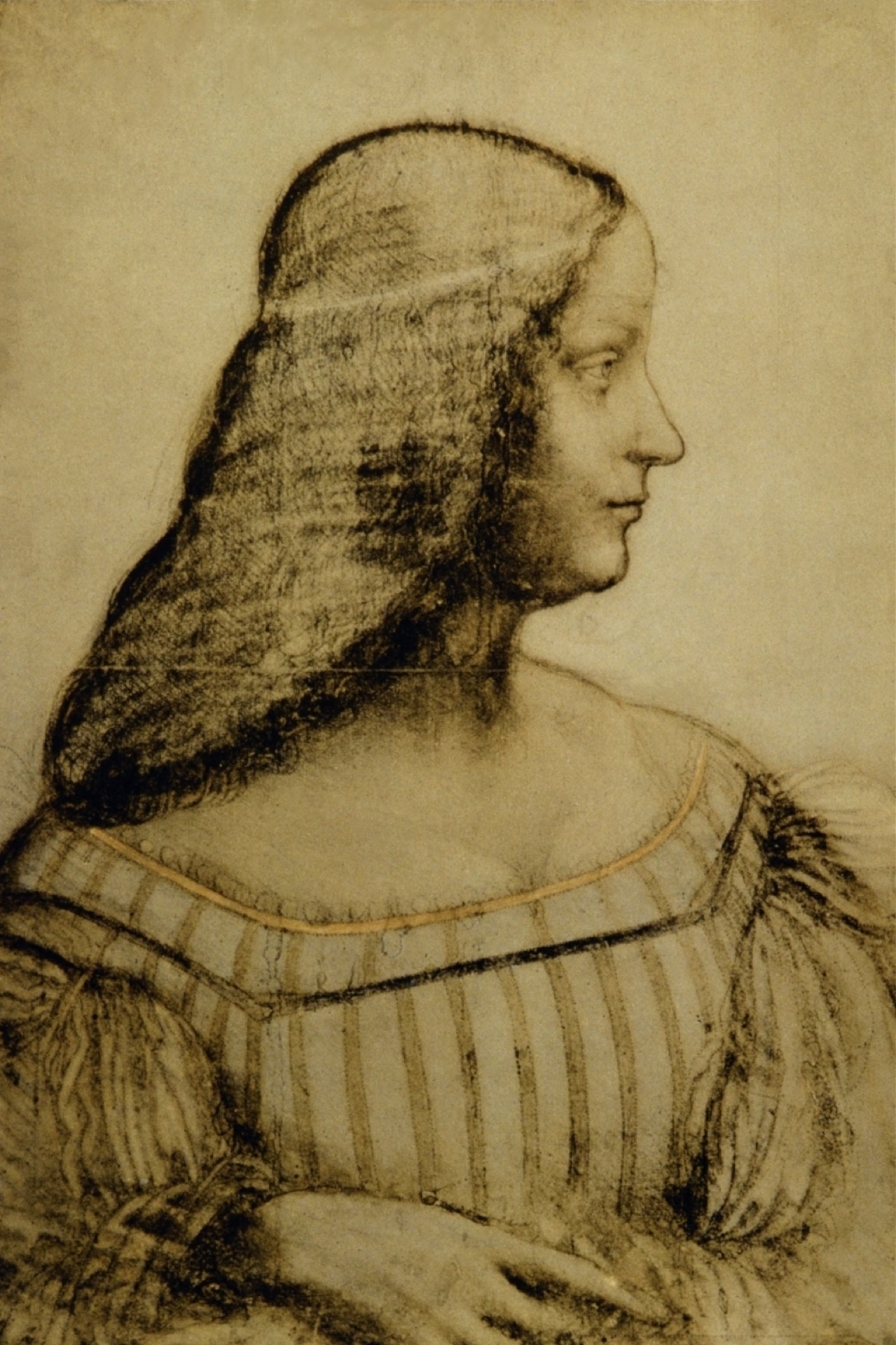 Leonardo da Vinci's sketch of Isabella d'Este, 1499