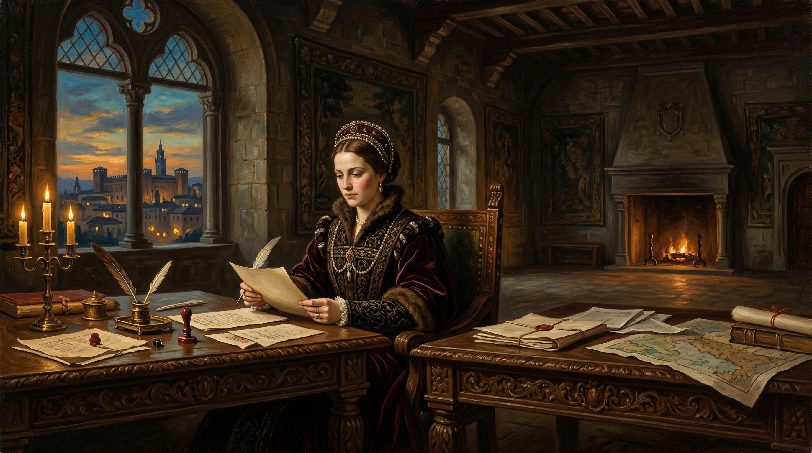 만토바를 혼자 통치하는 이사벨라